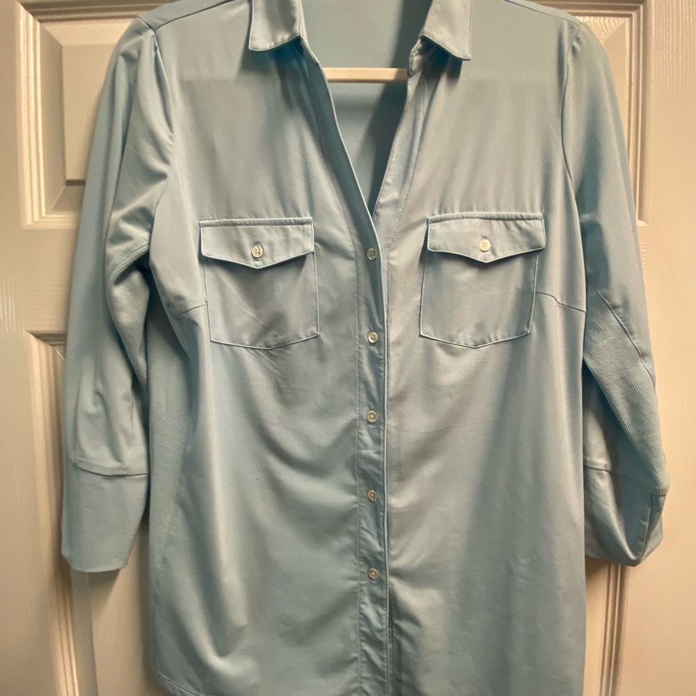 J.McLaughlin Light Blue Button-Up Shirt
